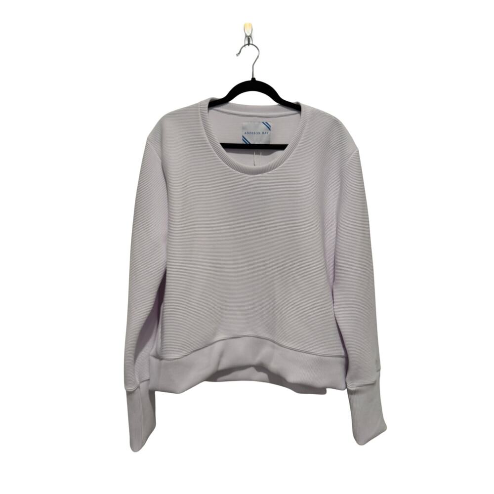 Addison Bay The Everyday Crewneck Sweater Pullover Super White EXTRA LARGE NEW